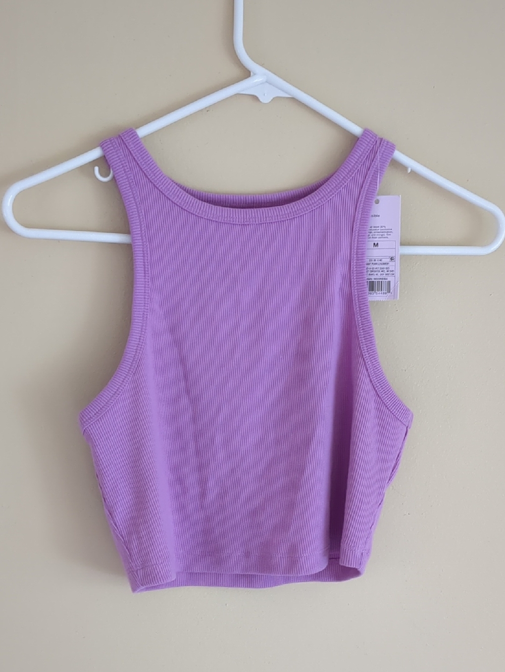 NWT Medium Wild Fable Purple Ribbed Crop Tank Top
